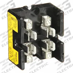 BUSSMANN Fuse Block: Open Block Design, 2 Pole, 300 V AC, Box Lug, Non-Indicating (MPN T30030-2CR). Key specifications — Brand: BUSSMANN.