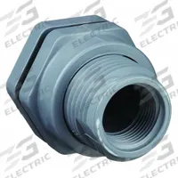 HAYWARD Bulkhead Tank Fitting: CPVC Body, 1 1/2 in Female Socket Inside, FKM Gasket (MPN BFAS2015CFS). Key specifications — Fitting Material: CPVC; Brand: HAYWARD.