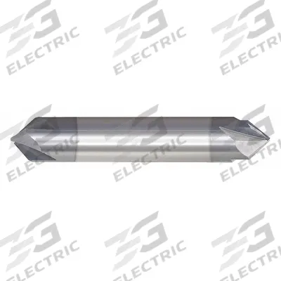 APPROVED VENDOR Chamfer Mill: Carbide, AlTiN Coated, Double End, 4 Flute, 90° - Double-End Carbide Chamfer Mills