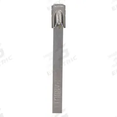 PANDUIT Cable Tie: 12 1/2 in Nominal Lg, 2 in Nominal Max. Bundle Dia., 0.18 in Wd, Silver, 100 PK (MPN MRT2S-C4). Key specifications — Brand: PANDUIT; Locking Style: Ball Lock; Color: Silver.