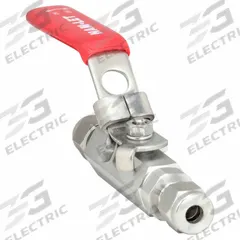 HAM-LET Manual Two-Way Ball Valve: 1/4 in, Stainless Steel, Straight, Compression x Compression (MPN H-700-SS-L-6MM-T-LD). Key specifications — Brand: HAM-LET; Handle: Locking Lever.