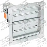 15"H-W 12"L Squ Stl Motrzd Contrl Damper: 12 in L, 15 in H, 15 in W, 1 1/2 in Flange Wd, Steel (MPN 3HHP3). Key specifications — Nameplate Voltage: 100/240V AC; Blade Type: Flat Blade; Brand: DAYTON; Maximum Air Velocity: 3500 fpm; Switch Action: Normally Open.