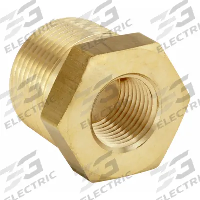 PARKER Metal Pipe Straight: Straight, Brass, 1 in x 1/2 in - Threaded Extreme-Pressure Hydraulic Pipe Fittings