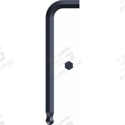 EKLIND Hex Key: 1 Ball Ends, 3 mm Tip Size, Metric, Stubby, Alloy Steel, Black Finish - L-Shaped Hex Keys