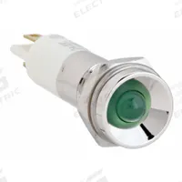 APPROVED VENDOR Protruding Panel Light: 10 mm Panel Mounting Hole Dia, LED, Green, Protruding Head (MPN 24M089). Key specifications — Brand: APPROVED VENDOR; Electrical Connection: 0.11 Male Quick Disconnect.