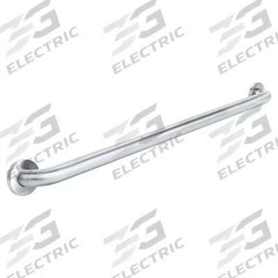 WINGITS Wall Grab Bar: Straight, 36 in Lg, 1 1/2 in Dia, Stainless Steel, Satin - Anti-Microbial Grab Bars