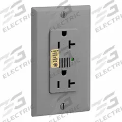 LEVITON Plugs and Receptacles: Duplex, 5-20, Gray, 125V AC, 20 A, 2 Pole / 3 Wire (MPN 7380-GY)