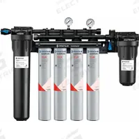 EVERPURE Water Filtration System: 5 micron, 6.7 gpm, FNPT, 25 3/8 in Overall Ht, 30,000 gal (MPN EV977134-75). Key specifications — Brand: EVERPURE; Reduces: Objectionable Odors; Filter Media: Carbon Block.