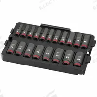 MILWAUKEE Socket Set: 3/8 in Drive, 19 Piece, 6-Point, Metric/SAE, 6 mm to 24 mm (MPN 49-66-6816). Key specifications — attr1224269: 3/8 in; attr1204685: Not Tether Capable; attr1227399: SHOCKWAVE™ Impact Duty; attr1204650: 6 mm to 24 mm; attr1204673: Socket Bits Not Included; attr1204688: MILWAUKEE; attr1224230: Friction; attr1224354: No Thin Wall.