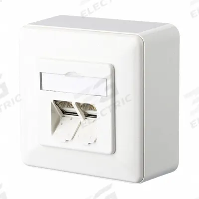 METZ CONNECT Wall Outlet: AP, GD-Zn (Zinc Die-Cast), LSA Terminal Block x RJ45 - Voice & Data Housings, Panels & Connector Components