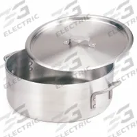 CRESTWARE Brazier: 16 in Dia, 20 qt Capacity, 5 5/8 in Overall Ht, Aluminum, 5 mm Gauge (MPN BZR20)