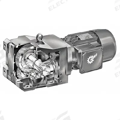 NORD Gearmotor: Right Angle, Single Output Shaft, 3-Phase, TEFC, 19 RPM - Right Angle Shaft Washdown-Duty AC Gearmotors