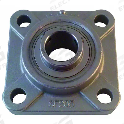 NTN 4 Bolt Flange Bearing: Radial Ball, 1 in Bore, SS, Set Screws, 3 3/4 in Lg - Food-Grade Flange-Mount Ball Bearings