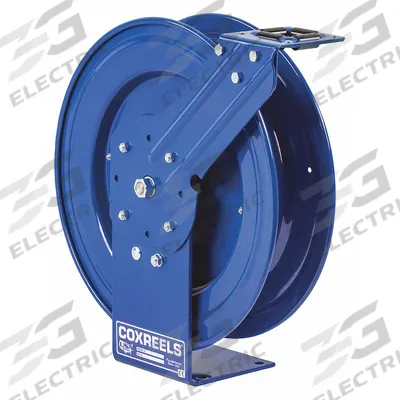 COXREELS Spring Return Hose Reel: 35 ft (3/8 in I.D.), 300 psi Max Op Pressure, Stainless Steel - Standard Air or Water Spring-Return Hose Reels