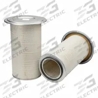 FLEETGUARD Automotive Air Filter: Round-Oval, Round, Axial Seal, 12 3/32 in Outside Dia, PA5323 (MPN AF25593). Key specifications — Brand: FLEETGUARD; Baldwin Interchange: PA5323; FleetGuard Interchange: AF25593.