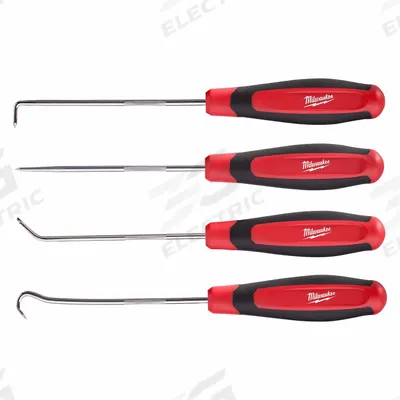 MILWAUKEE Hook/Pick Set: Steel, Angle/Hook/Straight - Hook & Pick Sets