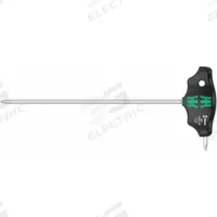 WERA TORX 467 HF T-HANDLE SCREWDRIVER: 2 Tips, Torx, Std End, T20 Tip Size, Long, Steel, Chrome (MPN 05023374001). Key specifications — attr1205415: WERA; attr1205419: Chrome.