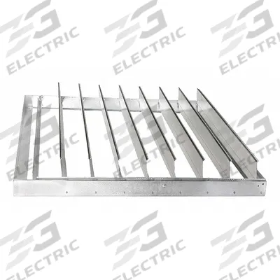 Dayton 61.75"H-W 4.5"L Aluminum Backdraft Dampr: For 60 in Fan, For 62 in Nominal Duct Dia - Universal-Mount Backdraft Dampers