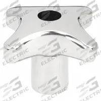 KIPP Hand Knob: 4 Point, Stainless Steel, 63 mm Dia, 1/2 in Hole Dia, 42 mm Hole Dp (MPN K0146.2063CP2). Key specifications — Brand: KIPP.