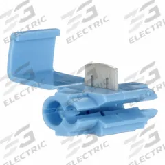 3M Insulation Displacement Connector: 2 Ports, Light Blue, 18 AWG – 14 AWG Run Size Range, 600 V (MPN 839). Key specifications — attr1308123: 3M; attr1351571: No.