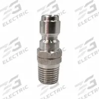 AR NORTH AMERICA Quick-Connect Plug: 1/4 in (M)NPT, 1/4" (M)QC Plug (MPN AL-PLUG1/4MBSS)