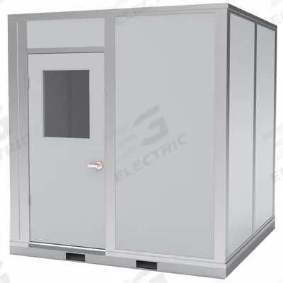 PORTA-KING Modular In-Plant Office: 8 ft x 8 ft x 8 ft, 4 Walls, Vinyl-Covered Drywall - 4-Wall Assembled In-Plant Offices