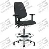 ESD Task Chair: Vinyl, Arms Included, Ht Range 26 1/4 in to 36 in, 18 1/2 in Seat Wd, 17 in Seat Dp (MPN BR-ESD-VHBCH-MB-CR-T0-A1-CF-EG-ESDBLK). Key specifications — Foot Support: Yes; Back Tilt Backward: 13.5°; Back Tilt Forward: 10.5°; Base Material: Aluminum; Brand: APPROVED VENDOR; Product Type: ESD Task Chair; ESD-Safe: ESD-Safe.