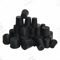 Stopper: Rubber, 10 Stopper Size, 45 mm Bottom Dia, 53 mm Top Dia, 25 mm Overall Ht, Black, 2 Holes (MPN RST10A-H2). Key specifications — Brand: UNITED SCIENTIFIC SUPPLIES INC; Color: Black; Stopper Size: 10; Material: Rubber.