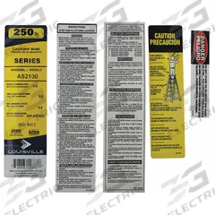LOUISVILLE Label Kit: For 1CMR8/1CMR9/1CMT1/1CMT5, For AS2104/AS2106/AS2108/AS2110 (MPN PK-AS2100). Key specifications — For Use With Grainger Item Number: 1CMR8; For Use With Mfr. Model Number: AS2106; Fits Brand: Louisville Ladder; Product Type: Label Kit; Brand: LOUISVILLE.