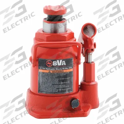 BVA HYDRAULICS Hydraulic Ram Machine Lift: Steel, Lever, Mechanical, 12 ton Load Capacity - High-Clearance Bottle Jacks