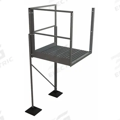 TRI-ARC Turn Platform: 8.5 ft Overall Ht, 500 lb Load Capacity - Rooftop Turn Platforms