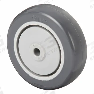 SHEPHERD Caster Wheel: 4 in Wheel Dia., 1 1/4 in Wheel Wd, Polyurethane, 300 lb Load Rating - Polyurethane Tread on Iron Core Wheels