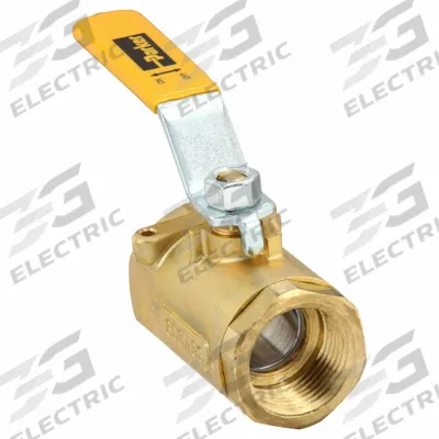 APPROVED VENDOR Manual Two-Way Ball Valve: 1 in, Brass, Straight, FNPT x FNPT - Panel Mount Brass Ball Valves