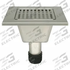 ZURN Floor Sink Liner: 12 3/8 in Overall Wd, 5 3/4 in Sump Dp, 3 in Nominal Pipe Size, Gasket (MPN Z1900-RL3). Key specifications — Color: Silver; Grate Material: Stainless Steel; Connection Type: Gasket; Brand: ZURN; Grate Opening Type: Full Grate; Finish: Stainless Steel.