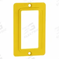 LEVITON Coverplate: Portable Outlet Box Cover, Decora Receptacle/Decora Switch, 1 Gangs, Yellow (MPN 3060-Y). Key specifications — Color: Yellow; Brand: LEVITON.