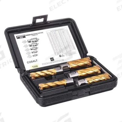 SLUGGER BY FEIN Annular Cutter Set: 2 in Max Cutting Dp, Pilot Pin Included, TiN, Cobalt - Annular Cutter Sets