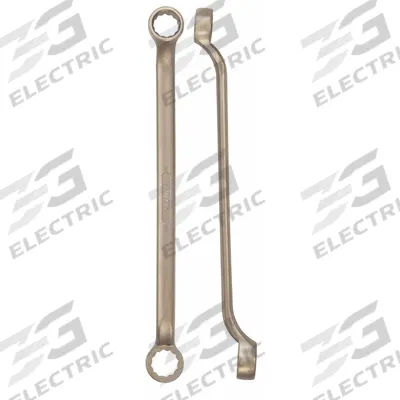 AMPCO Box End Wrench: Natural, 22 mm_24 mm Head Size, 14 in Overall Lg - Metric, Double End, 12-Point, Box End Nonsparking Wrenches