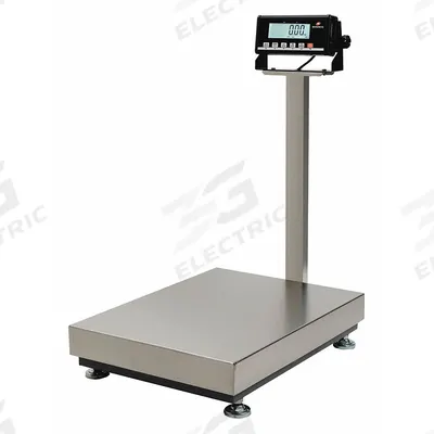 MEASURETEK Industrial Bench Scale: 16 1/2 in x 21 5/8 in, Column-Mounted - Bench Scales with Column-Mounted Indicator
