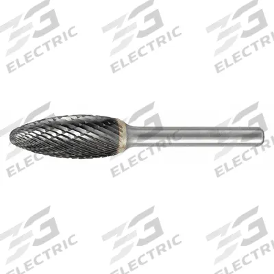 WIDIA METAL REMOVAL Carbide Bur: Flame, SH-02, Double Cut, 5/16" x 3/4" Head - Double-Cut Flame Burs