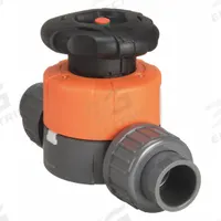 GEORG FISCHER Diaphragm Valve: 1/2 in, PVC, 2-Way, Socket x Socket, 150 psi Max Pressure (CWP), EPDM (MPN 161514632). Key specifications — Diaphragm Material: EPDM; Special Features: Position Indicator; Brand: GEORG FISCHER.