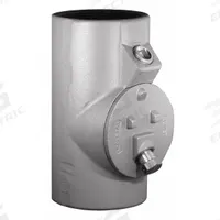 Sealing Fitting - Vertical: Aluminum, 3 in Trade Size, Female, 9 3/16 in Overall Lg (MPN EYDEF300AL). Key specifications — Brand: APPLETON ELECTRIC; Finish: Powder Coated; Connection Type: Threaded; Thread Gender: Female; Ends - Hazardous Fittings: 3 in FNPT x 3 in MNPT; Material: Aluminum; Hazardous Location Rating: Class I, Division 1 and 2, Groups C, D; Thread Type: NPT.