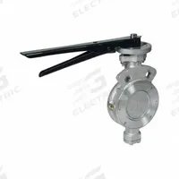 ABZ VALVES Butterfly Valves: For Water Media, 4 in Pipe Size, Wafer, 200 psi Max. Pressure (CWP) (MPN 5352011500). Key specifications — Brand: ABZ VALVES; Liner Material: RPFTE; Handle Type: Lever.