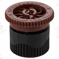 HYDRORAIN Adjustable Arc Spray Nozzle: 0° to 360°, 12 ft, 0.39 to 8.97 gpm, 15 to 30 psi, Plastic (MPN 04103). Key specifications — Throw Radius: 12 ft; Brand: HYDRORAIN; Flow Rate: 0.39 to 8.97 gpm; Pattern: 0° to 360°; Pressure Range: 15 to 30 psi; Sprinkler Head or Nozzle Type: Adjustable Nozzle.