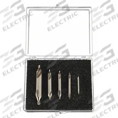CLEVELAND Center Drill Set: Plain-Tip, 5 Pc, 60°, High Speed Steel (MPN C00944). Key specifications — Brand: CLEVELAND; End Type: Double End.