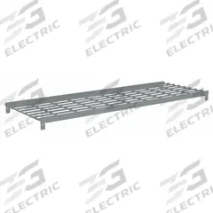 TENNSCO Shelf: 48 in x 18 in, 500 lb Load Capacity, Steel, 5 ga Decking, Gray, Shelf (MPN ZAES-4818W). Key specifications — Decking Material: Steel; Includes: (2) Beams; Decking Finish: Zinc Plated; Shelf Configuration: Single Straight; Color: Gray; Frame Material: Steel; Brand: TENNSCO; Frame Finish: Zinc Plated.