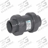 HAYWARD Check Valve: Ball, Inline Valve Body, PVC, 2 1/2 in Pipe Size, FNPT x FNPT, For Water Media (MPN TC1250T). Key specifications — Ball Material: PVC; Brand: HAYWARD.