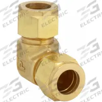 PARKER Compression Fitting Elbow: 1/2 in OD x 1/2 in OD Size, Compression x Compression, Brass (MPN 8EE8-B). Key specifications — Compatible Fitting Brands: Parker A-LOK; Brand: PARKER.