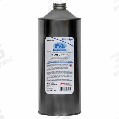 NU-CALGON Synthetic Oil: Polyvinyl Ether, 32 oz Can, 300 SUS, Clear - Polyvinyl Ether (PVE) Synthetic Oils