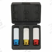ESCO/EQUIPMENT SUPPLY CO Socket Set: 1/2 in Drive Size, 1/2 in Socket Size, 3 Pieces, (3) Std Hex (MPN 40306). Key specifications — attr1204251: ESCO/EQUIPMENT SUPPLY CO; attr1215453: 1/2 in; attr1215454: 17 mm to 19 mm.