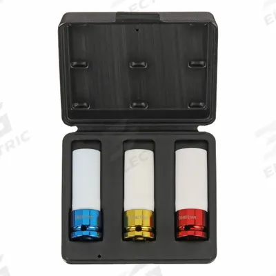 ESCOEQUIPMENT SUPPLY CO Socket Set: 1/2 in Drive Size, 1/2 in Socket Size, 3 Pieces - Non-Marring Impact Socket Sets
